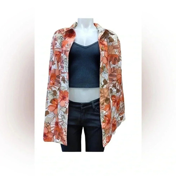 Alia Fash Coral Floral Blazer Jacket  Size 20W - Picture 3 of 9